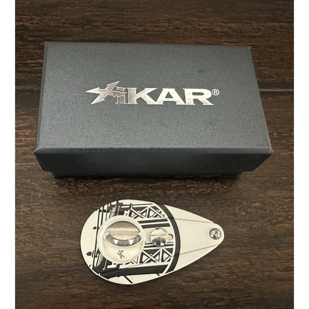 Xikar Xi2 Cigar Cutter Blackened by Drew Estate Limited Edition White Black NEW